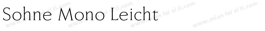 Sohne Mono Leicht字体转换